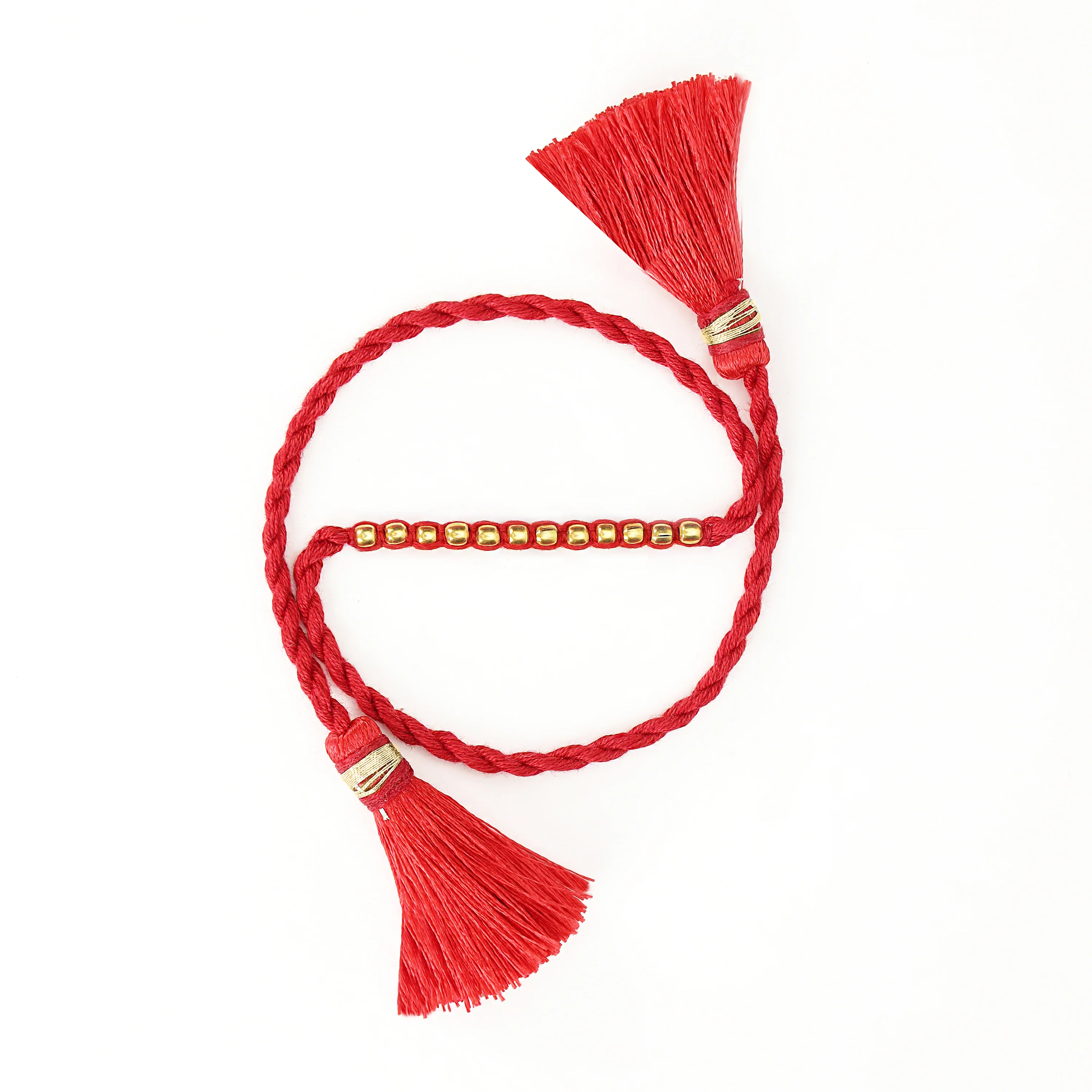 Radiant Thread of Love Gold-Plated 925 Silver Rakhi
