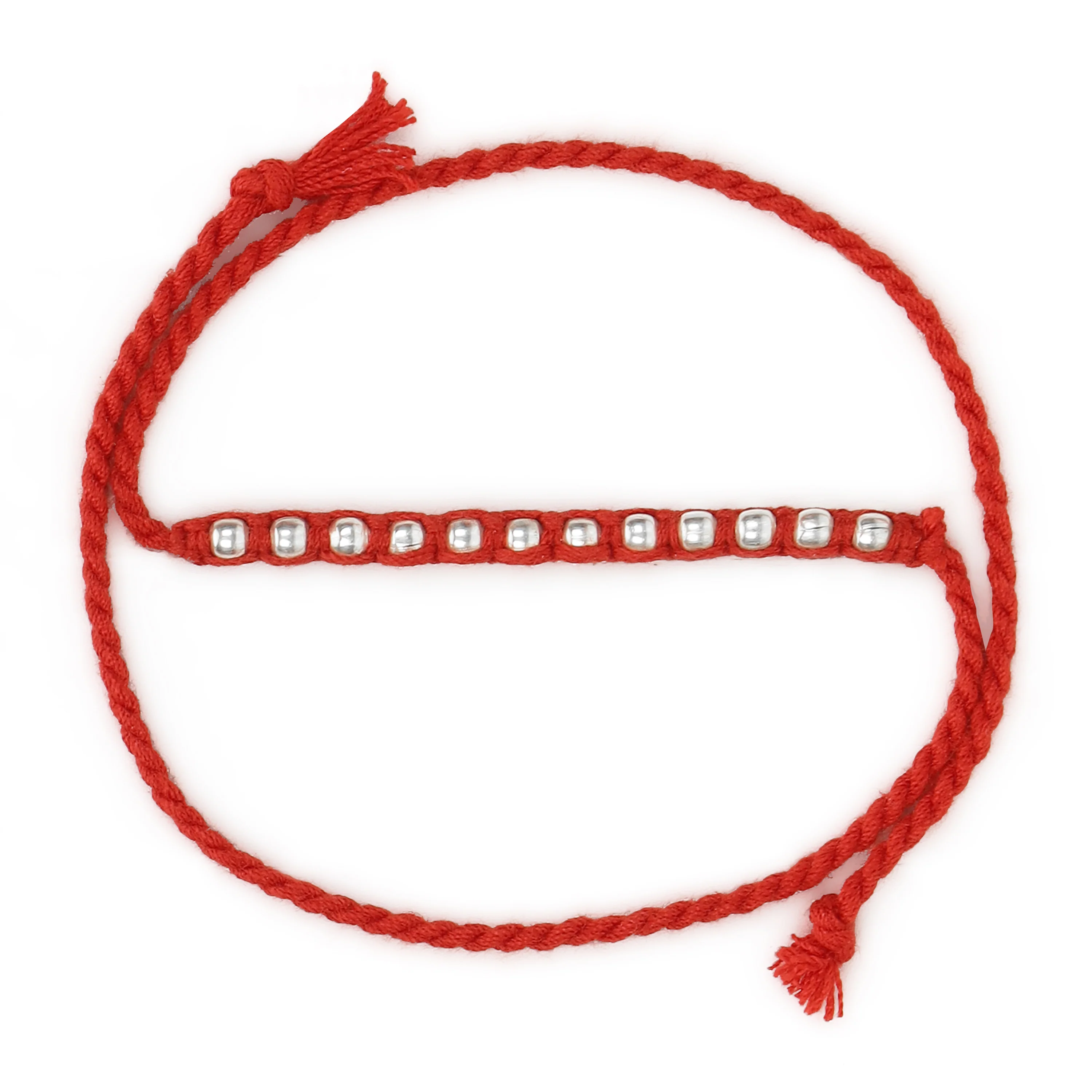 Radiant Thread of Love Rhodium-Plated 925 Sterling Silver Rakhi - Image 8