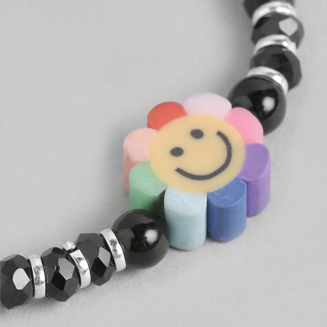 Rainbow Flower Smiley 925 Sterling Silver Kids Bracelet (Age : 0-3 Years) - Image 4