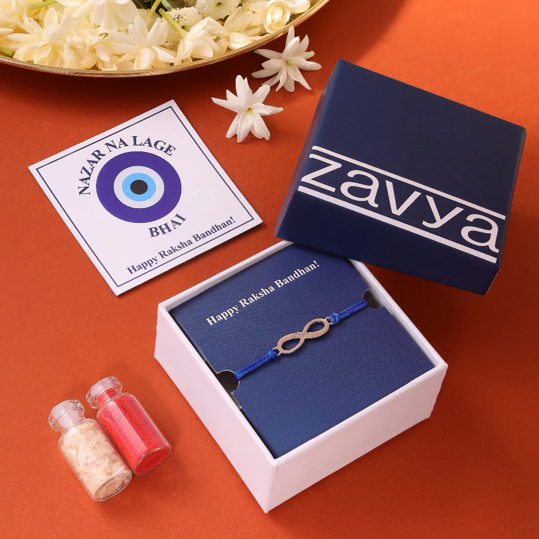 Rakhi Special 925 Sterling Silver Infinity Bhai Rakhi - Image 5