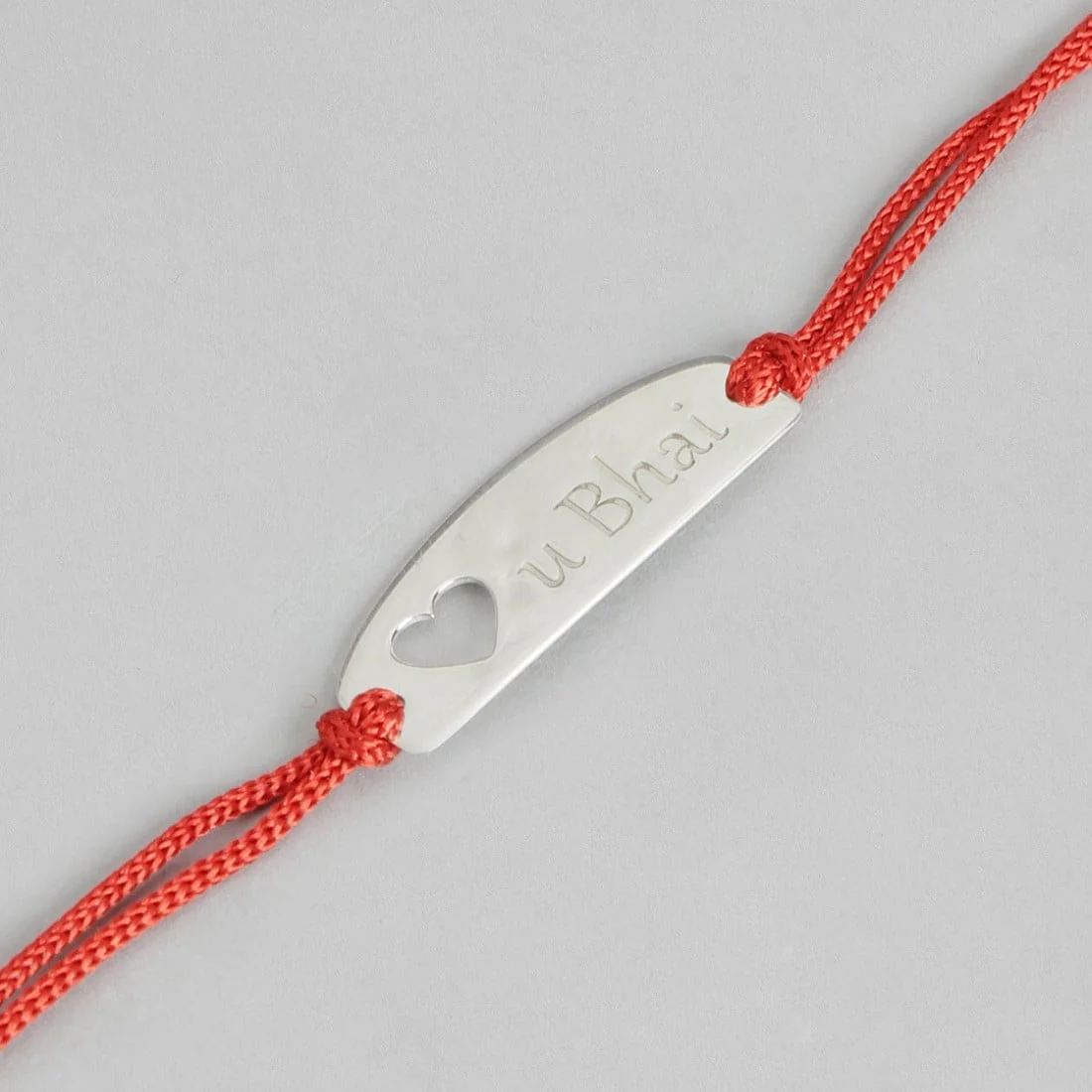 Rakhi Special 925 Sterling Silver Love U Bhai Rakhi - Image 5