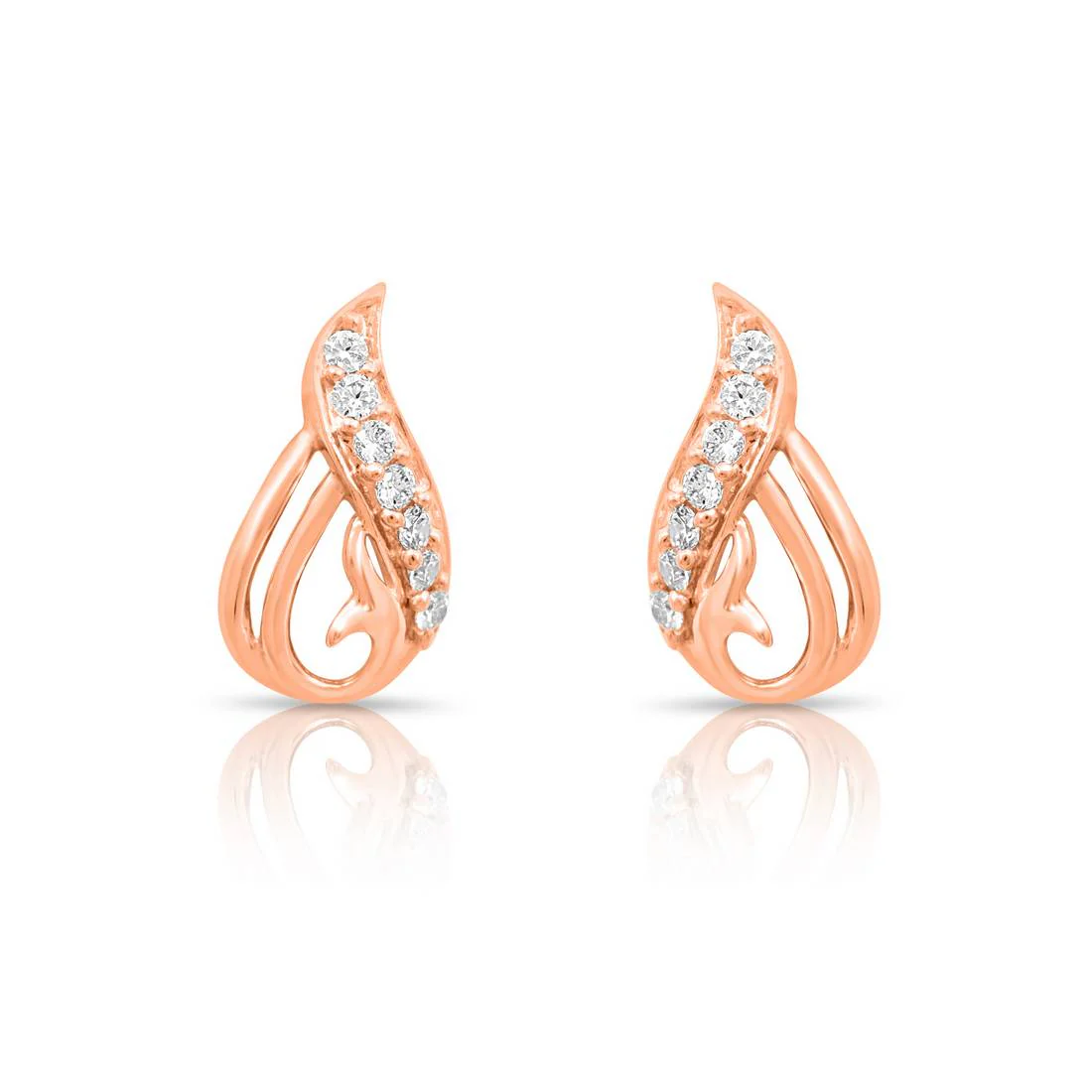 Rare Beauty Rose Gold Plated 925 Sterling Silver Earrings - Image 3
