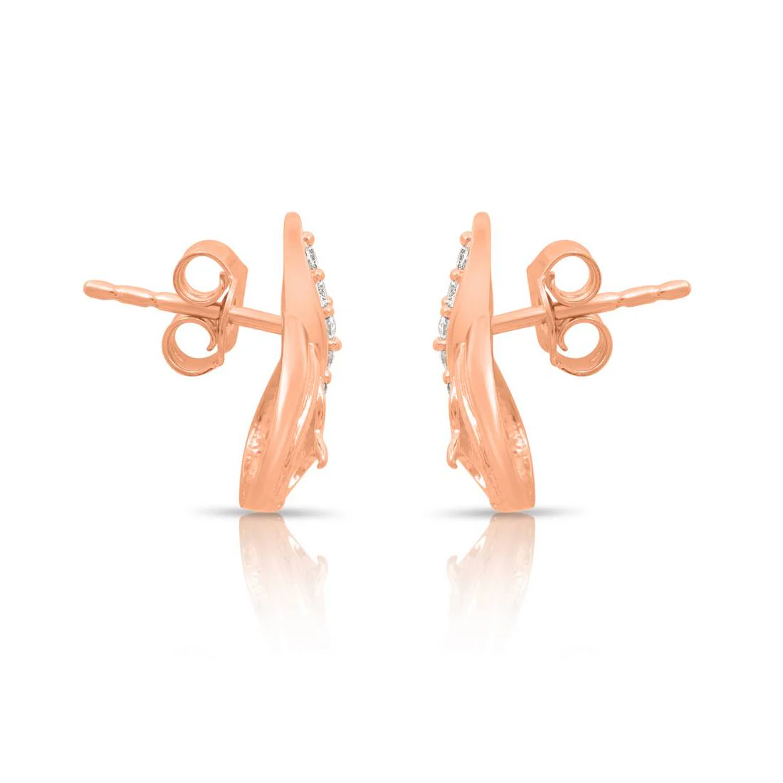 Rare Beauty Rose Gold Plated 925 Sterling Silver Earrings - Image 6