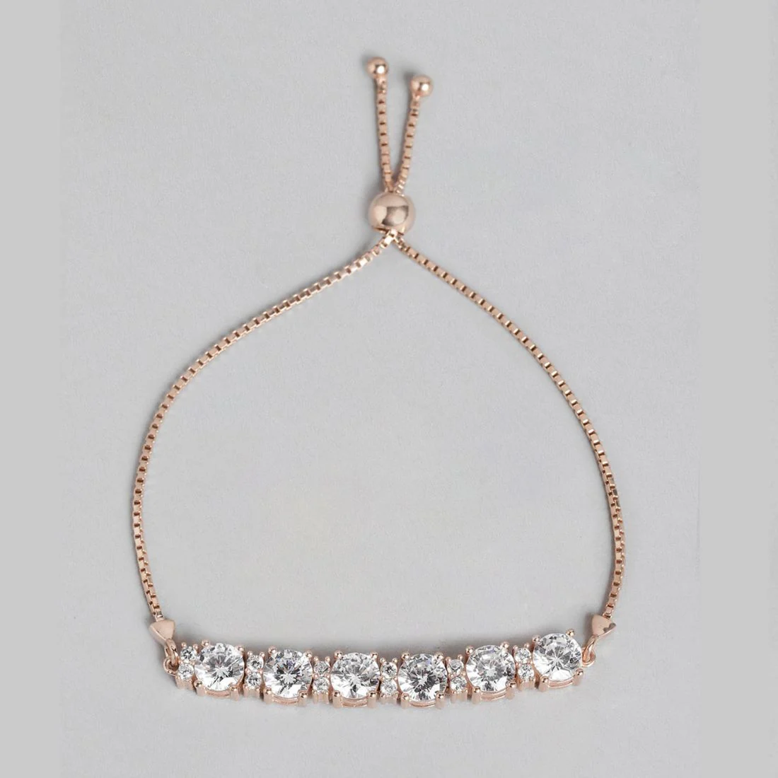 Regal Rosette 925 Sterling Silver Rose Gold Plated Bracelet - Image 4