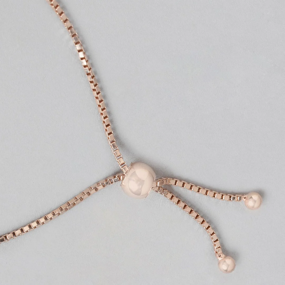 Regal Rosette 925 Sterling Silver Rose Gold Plated Bracelet - Image 6