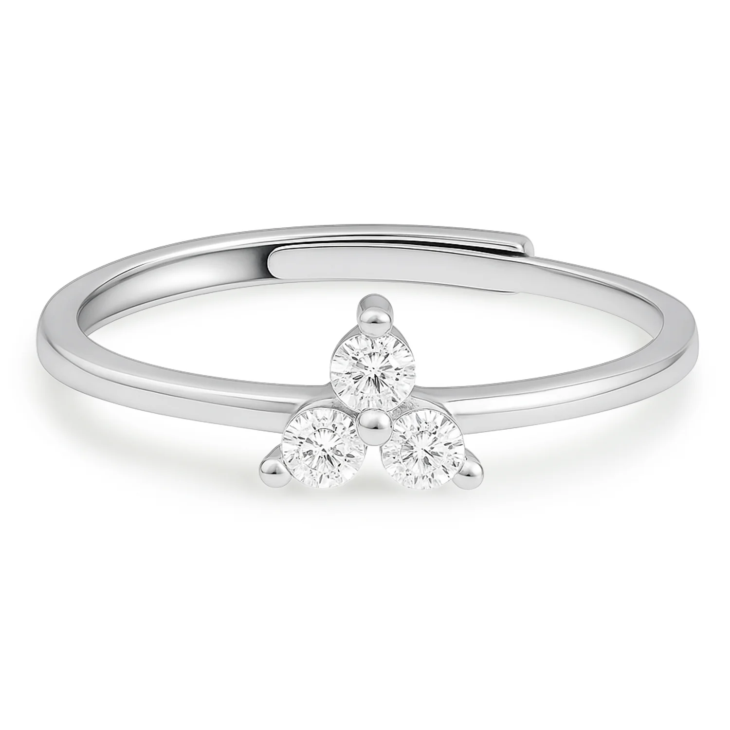Three Wishes Silver Rhodium Plated Ring (Adjustable) - Image 7