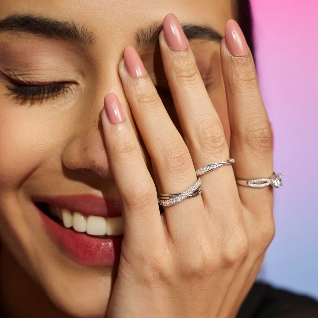 Promise of Forever Solitaire Rhodium Plated Ring (Adjustable) - Image 5