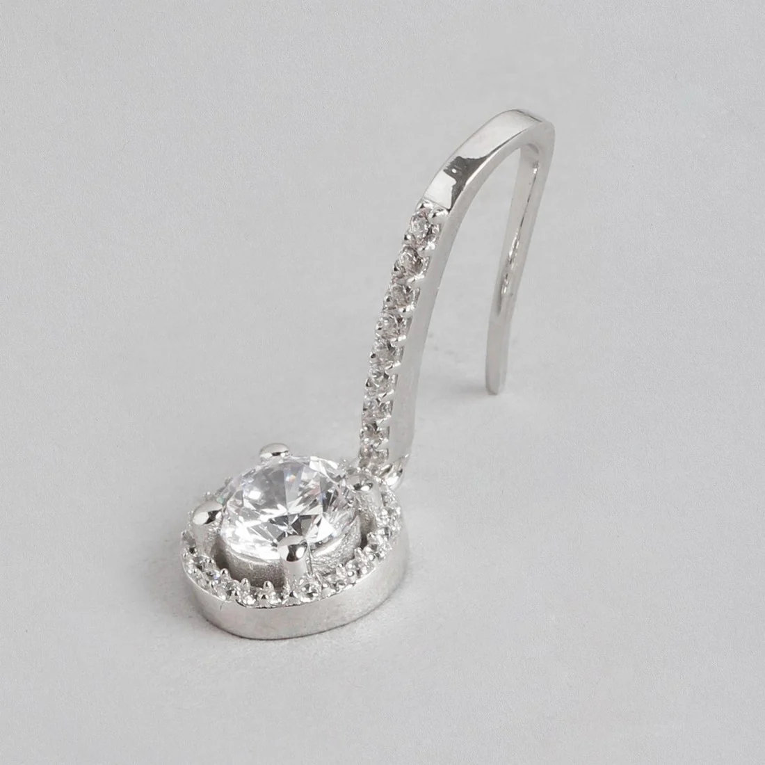 Rhodium Plated Solitaire 925 Sterling Silver Jewelry Set - Image 5
