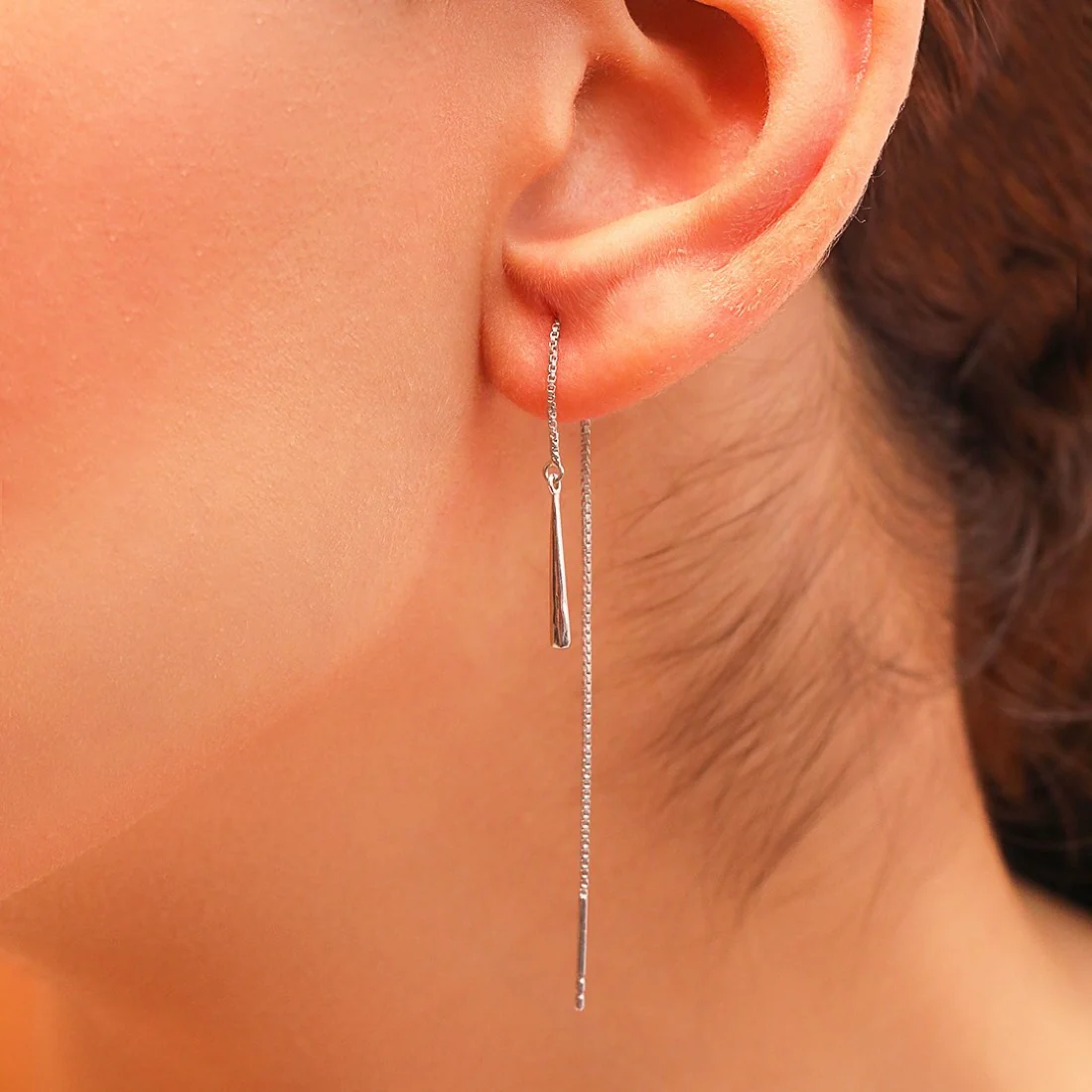 Sui Dhaga 925 Silver Earrings - Image 3