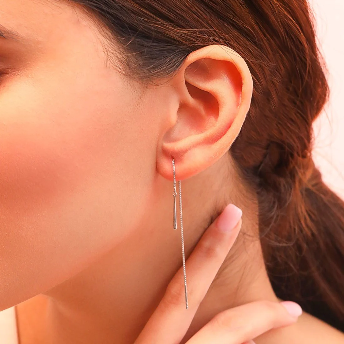Sui Dhaga 925 Silver Earrings - Image 4