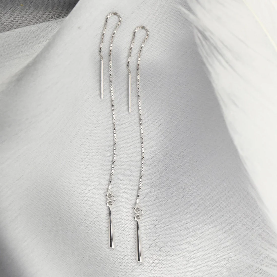 Sui Dhaga 925 Silver Earrings - Image 5