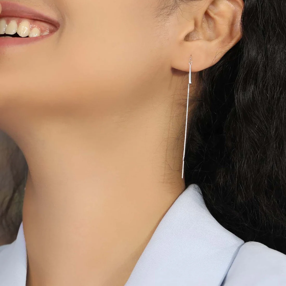 Sui Dhaga 925 Silver Earrings - Image 6