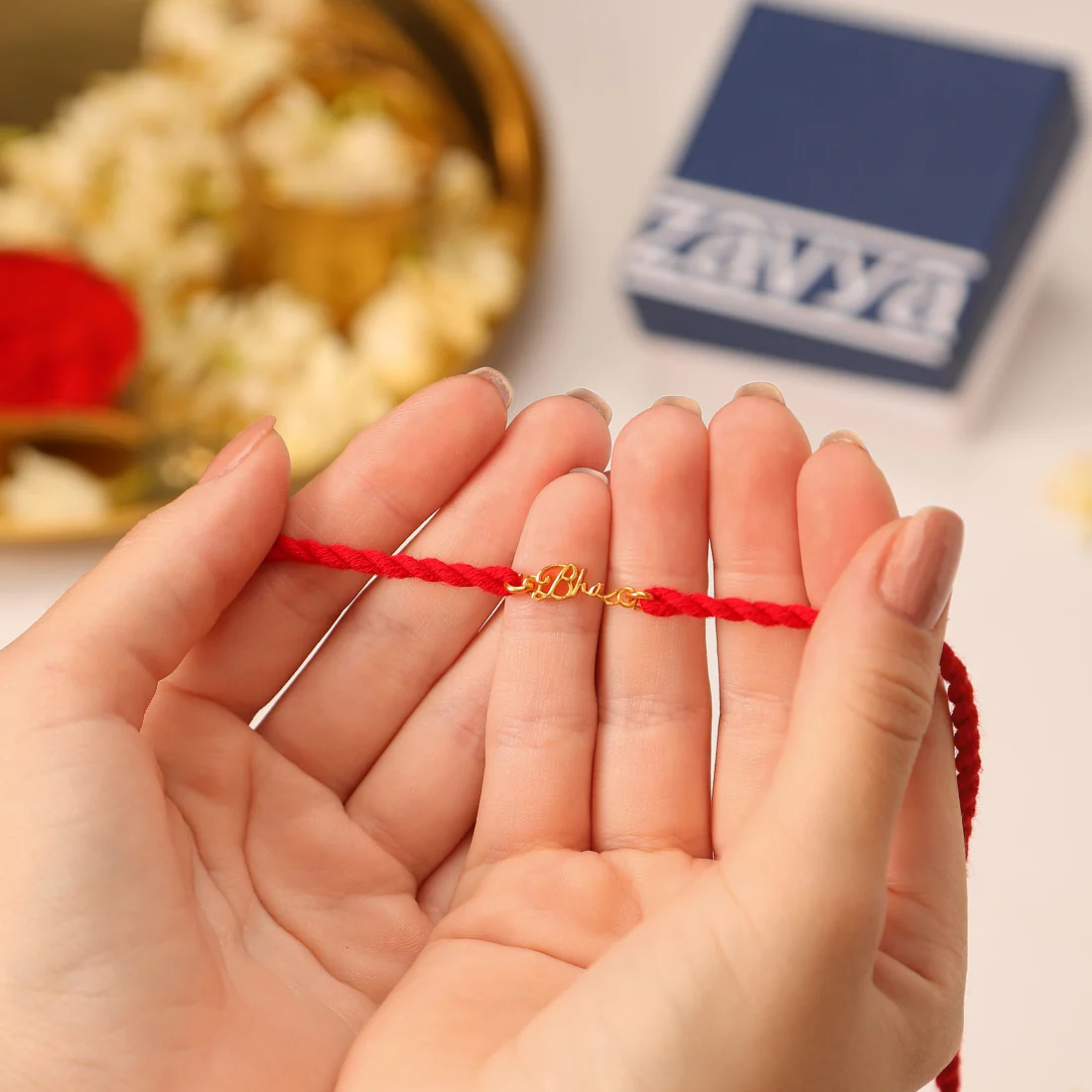 Blessed Bhai Gold-Plated 925 Sterling Silver Rakhi - Image 4