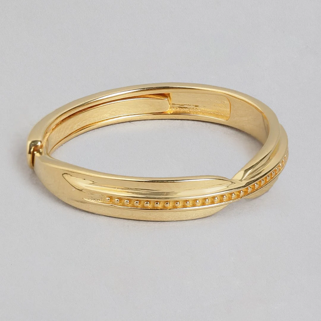 Eternal Radiance - Golden Harmony CZ Couple 925 Sterling Silver Ring Set (Adjustable) - Image 6