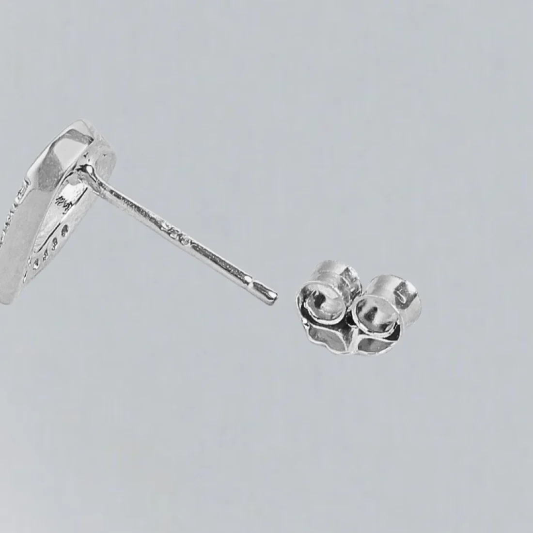 Romantic Heartbeats 925 Sterling Silver Rhodium-Plated Heart Earrings - Image 5