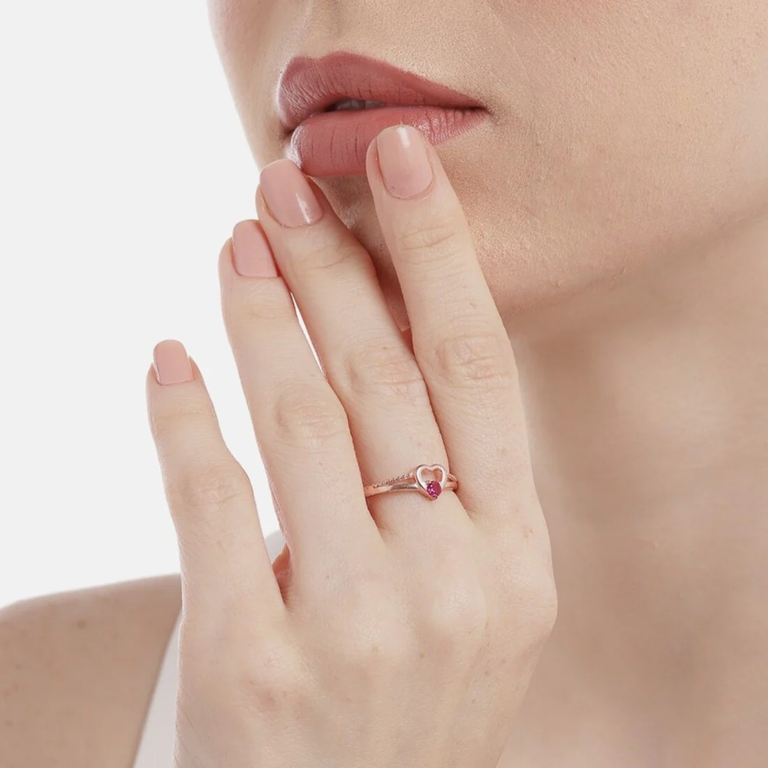 Romantic Love Rose Gold Plated 925 Sterling Silver Ring (Adjustable) - Image 3