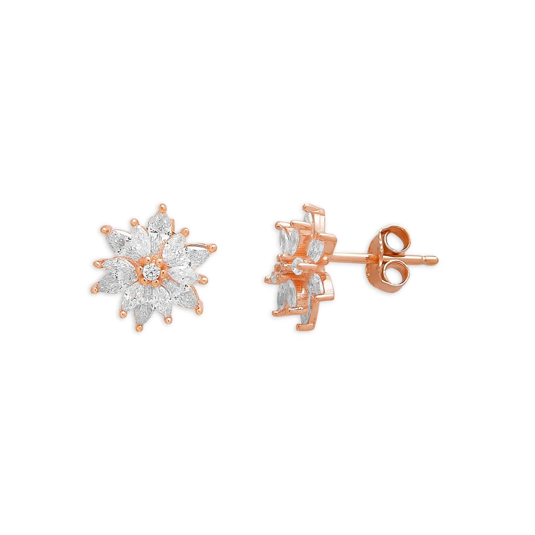 Rose Gold Blooms 925 Sterling Silver Jewelry Set - Image 4