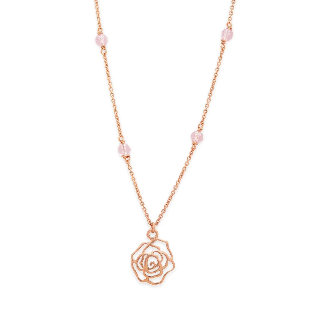 Rose Gold Blossom 925 Sterling Silver Rose Gold Plated Necklace - Image 4