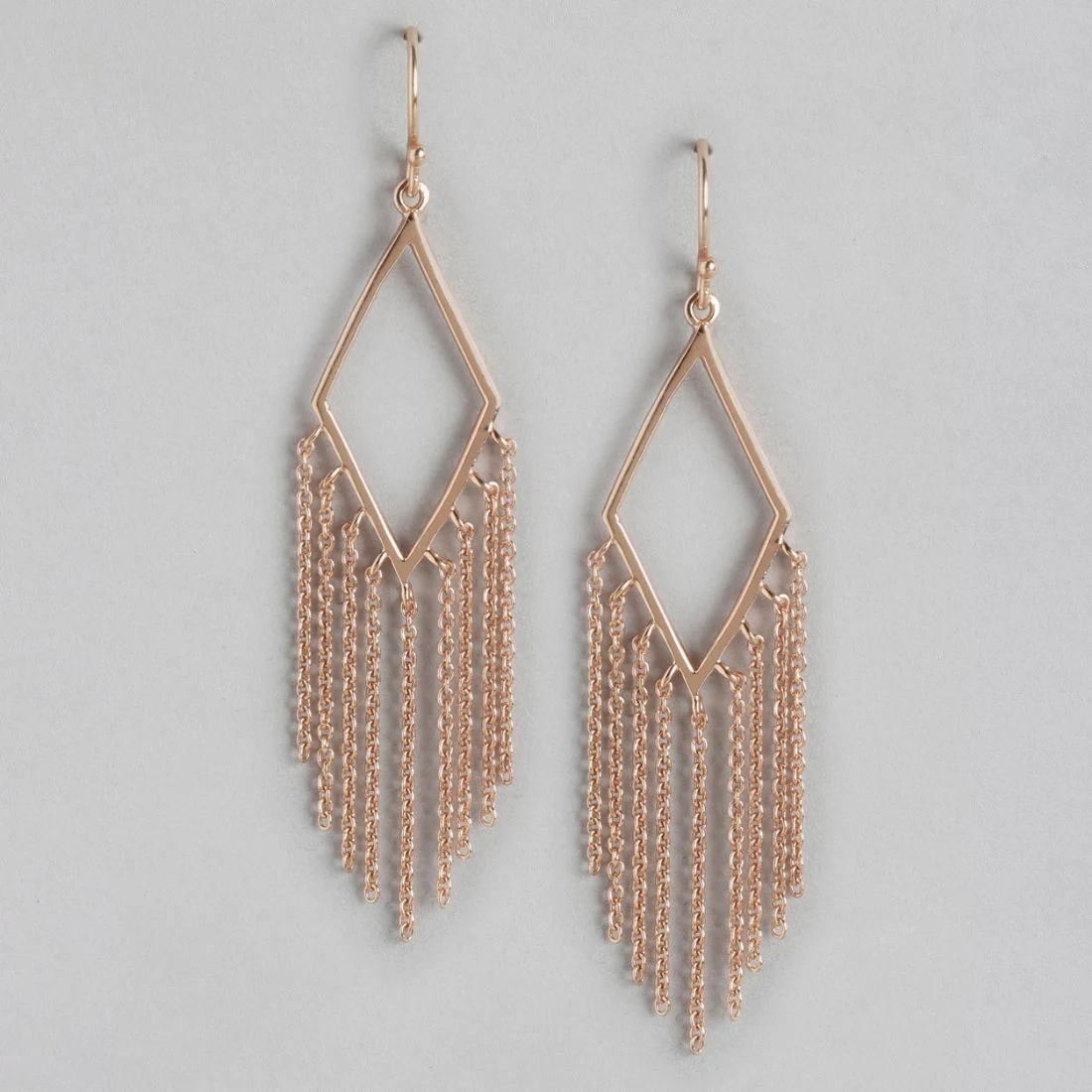 Rose Gold Dangling 925 Sterling Silver Studs - Image 4