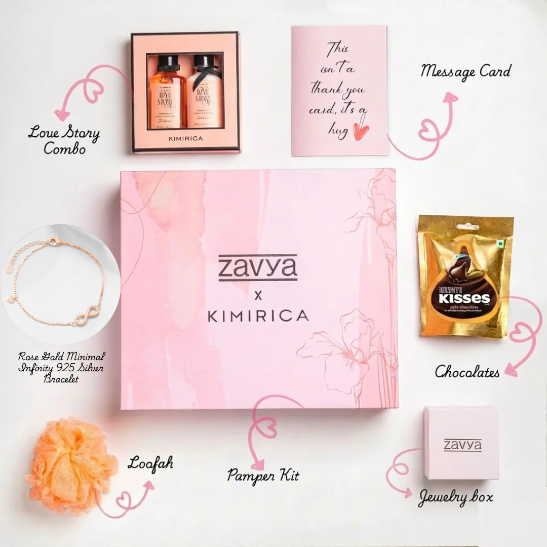 Kimirica x Zavya Rose Gold Minimal Infinity 925 Silver Bracelet - Image 2