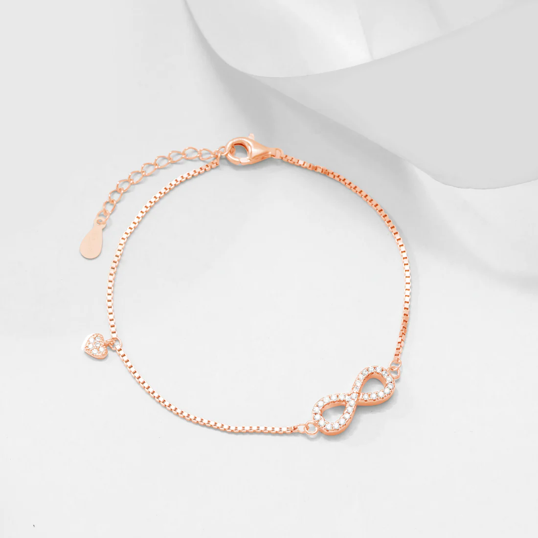 Kimirica x Zavya Rose Gold Minimal Infinity 925 Silver Bracelet - Image 6