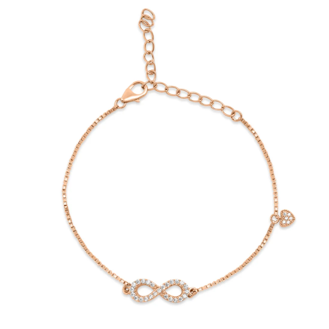 Rose Gold Minimal Infinity 925 Silver Bracelet Gift Hamper - Image 8