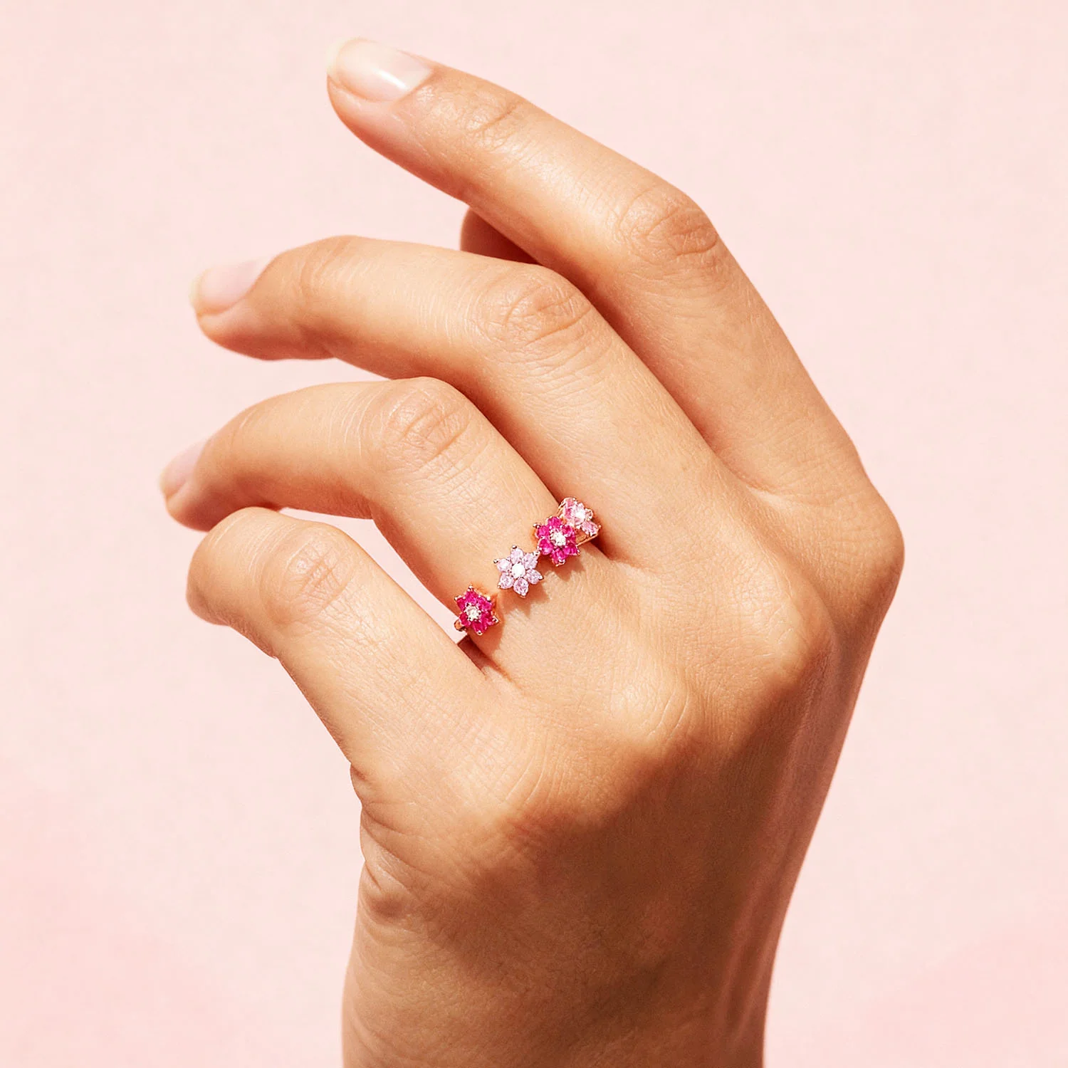 The Sweetest Garden Rose Gold Plated Ring (Adjustable) - Image 2