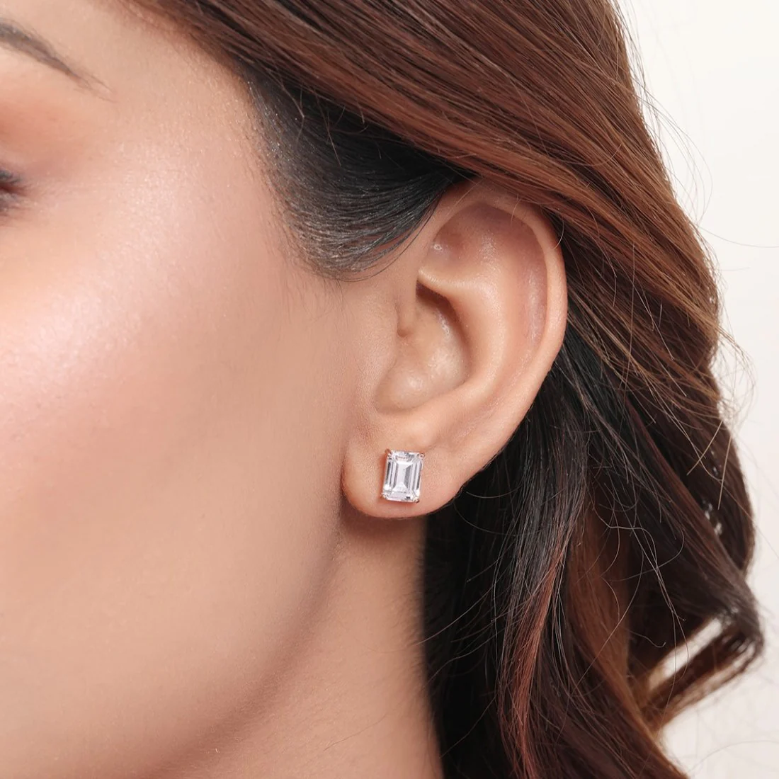 Rose Gold Radiance 925 Sterling Silver CZ Earrings - Image 2
