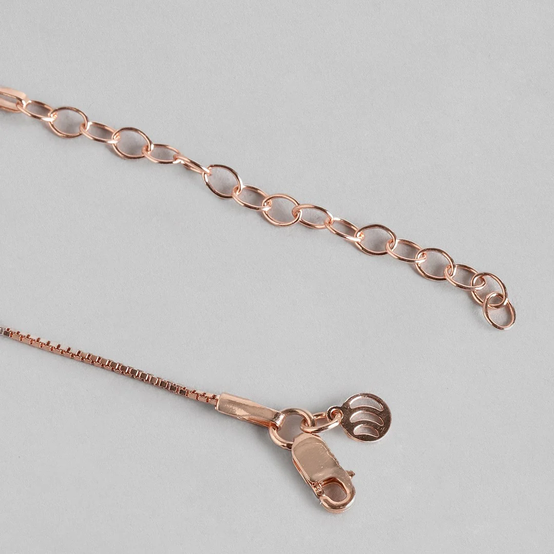 Rose Gold Solitaire 925 Sterling Silver Jewelery Set - Image 10