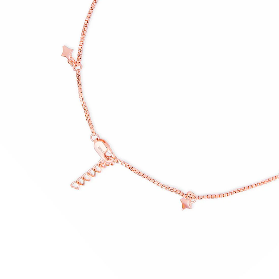 Star Charms Rose Gold Plated 925 Sterling Silver Anklets - Image 10