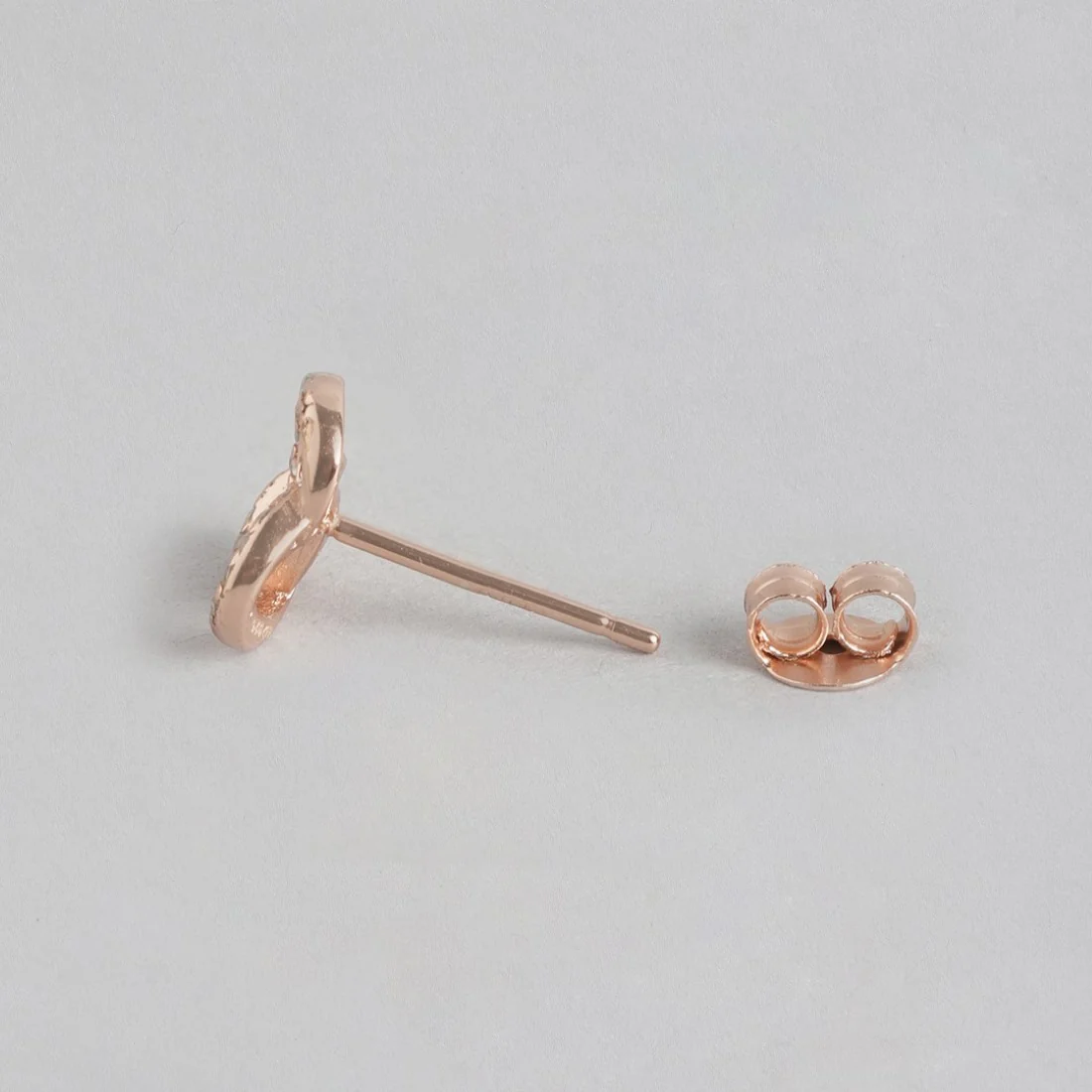 Rose Gold Tangle 925 Sterling Silver Earrings with Cubic Zirconia Accents - Image 6