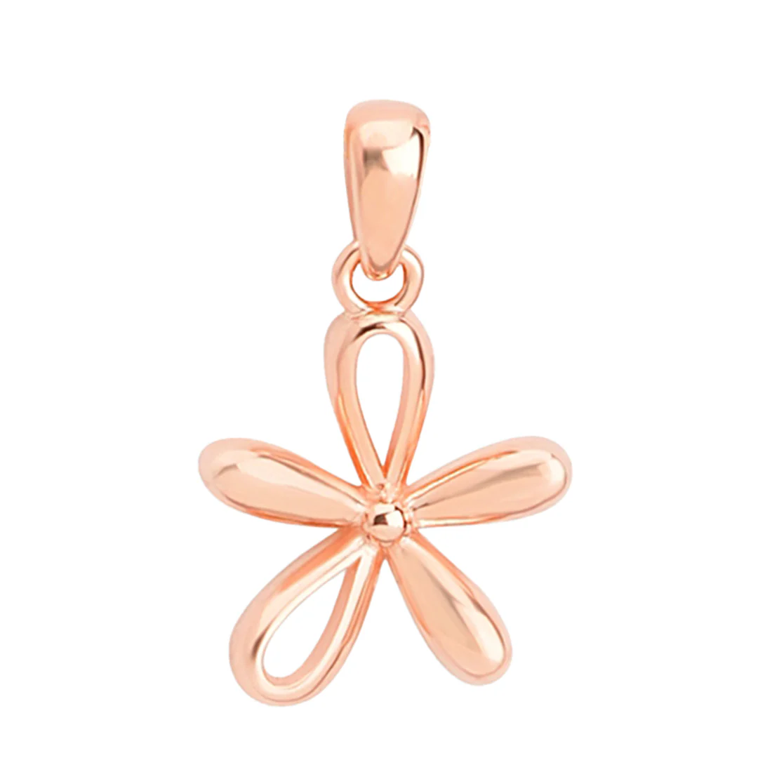 Rose Petal Sparkle Rose Gold Plated 925 Sterling Silver Pendant - Image 5