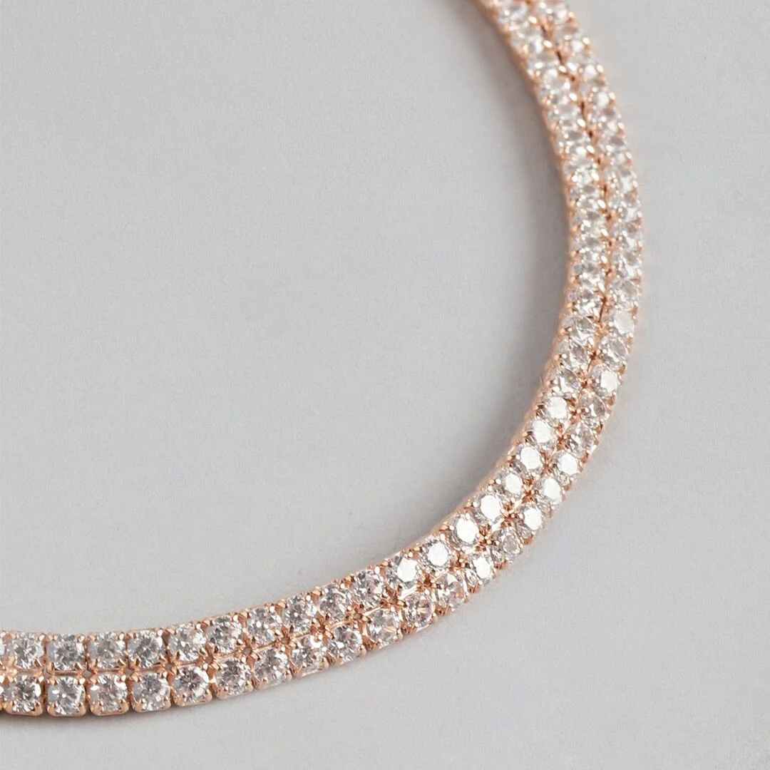 Rosy Elegance Adjustable Rose Gold Plated 925 Sterling Silver Bracelet - Image 5