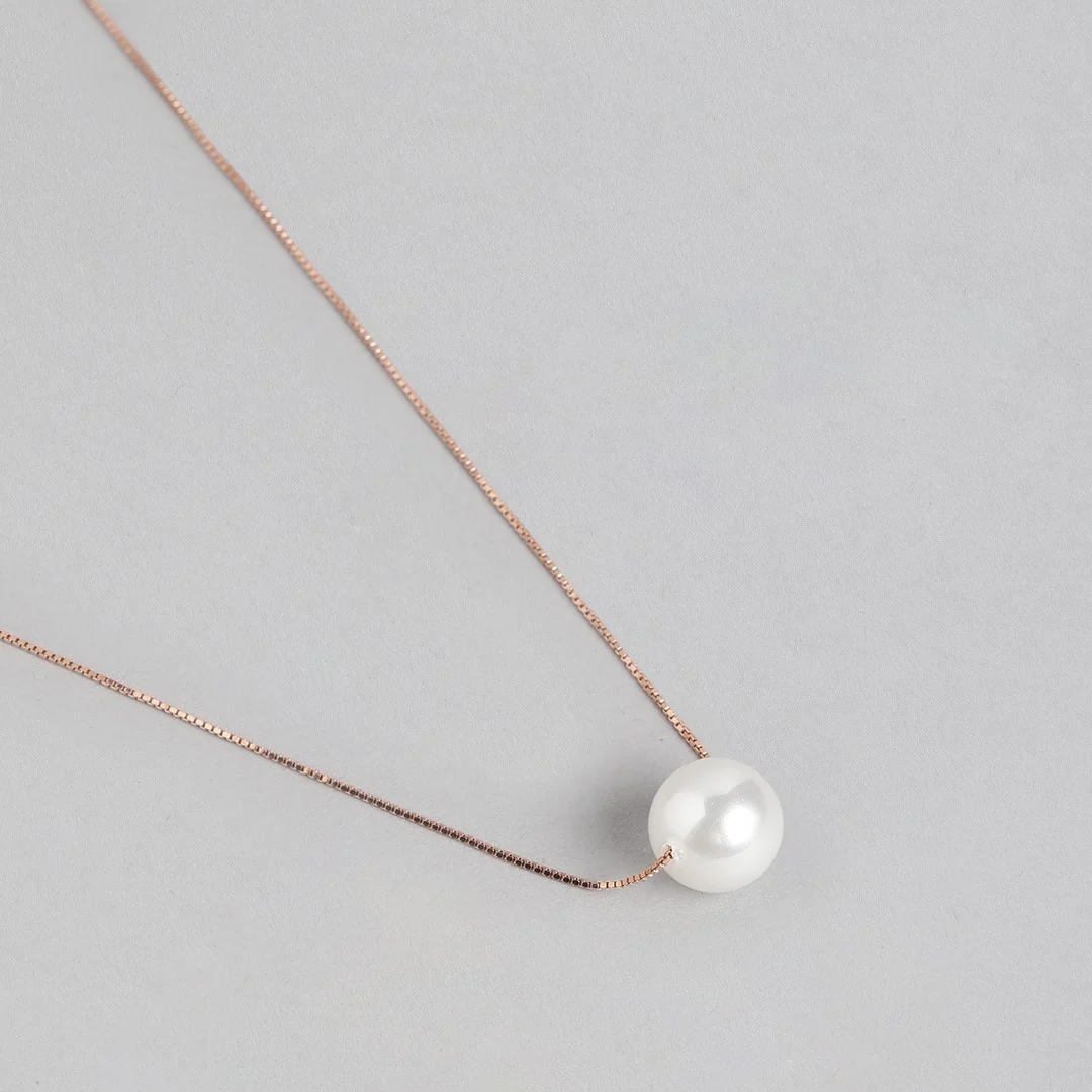 Rosy Elegance Rose Gold-Plated 925 Sterling Silver Jewelry Set with Freshwater Pearls - Image 8