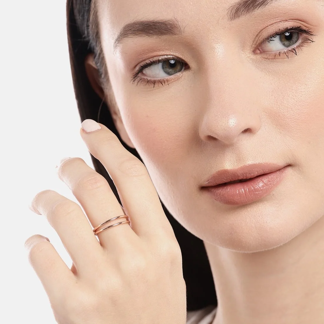 Rosy Radiance 925 Sterling Silver Rose Gold-Plated Women's Ring (Adjustable) - Image 2