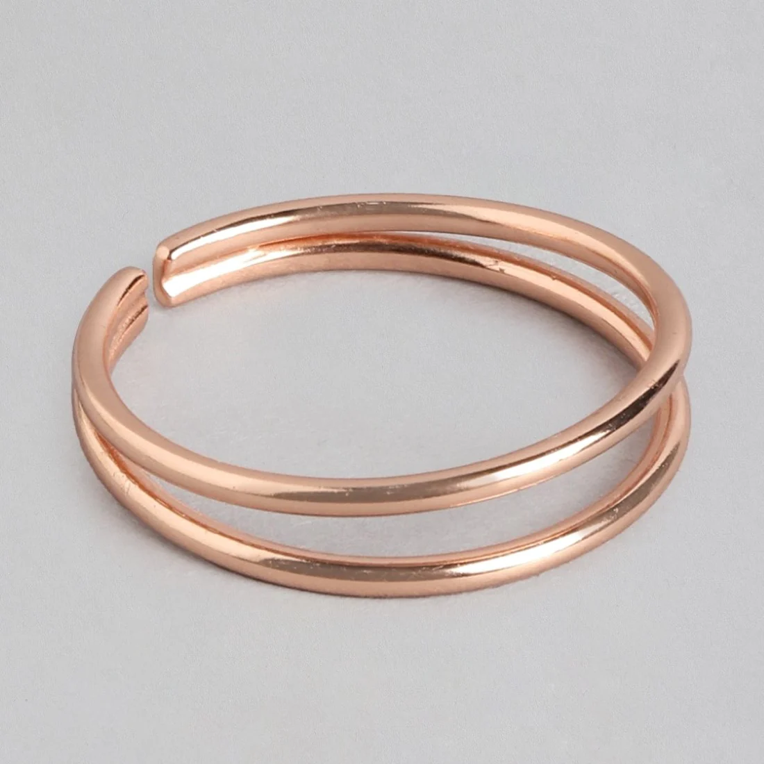 Rosy Radiance 925 Sterling Silver Rose Gold-Plated Women's Ring (Adjustable) - Image 5