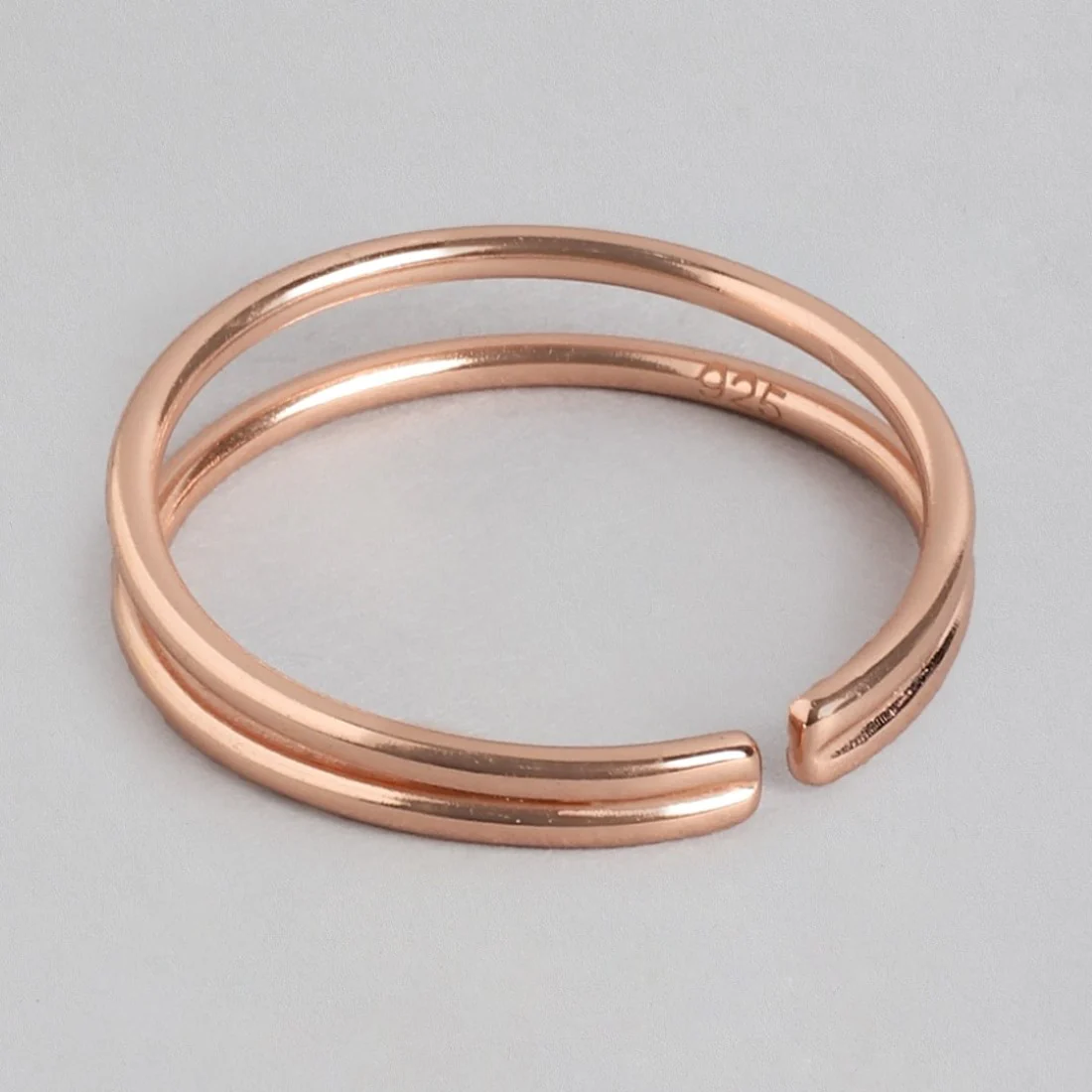 Rosy Radiance 925 Sterling Silver Rose Gold-Plated Women's Ring (Adjustable) - Image 6
