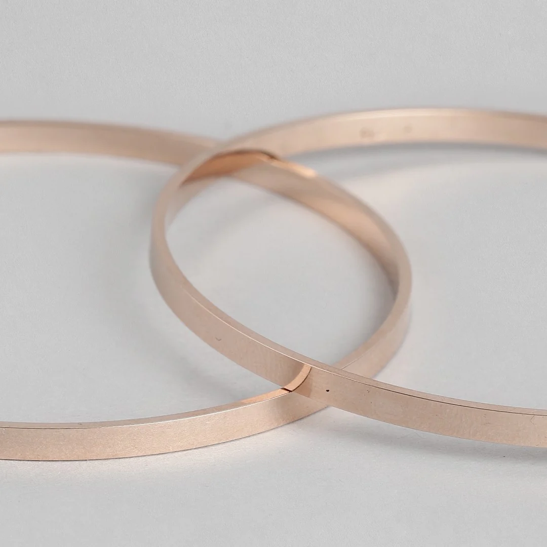 Rosy Splendor Rose Gold-Plated 925 Sterling Silver Bangle - Image 7