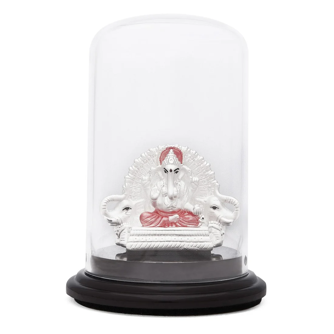 Sacred Brilliance 999 Silver Ganesh Ji Idol with Rhodium Radiance - Image 2