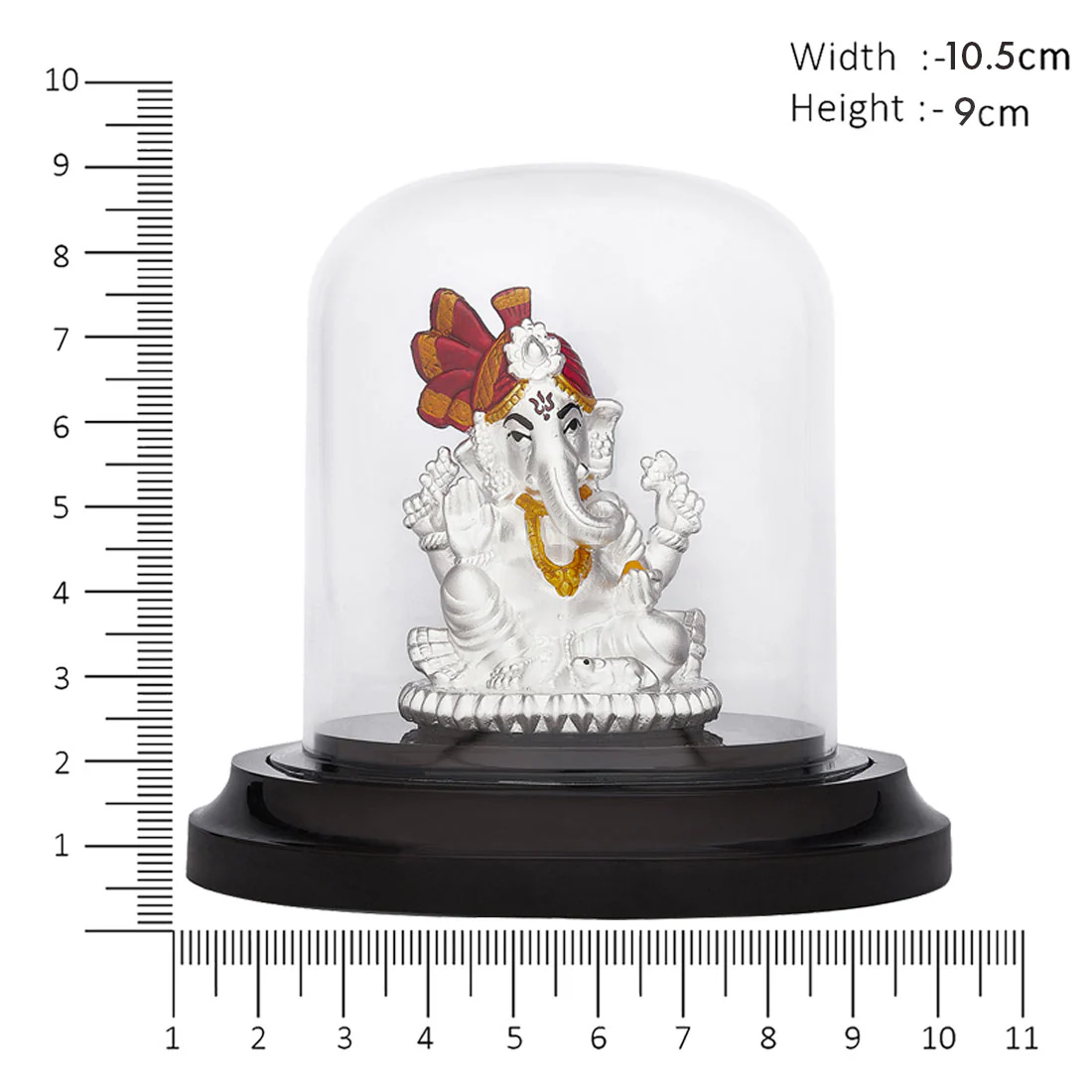 Sacred Splendor Rhodium-Plated 999 Silver Ganesh Ji Elegance - Image 5