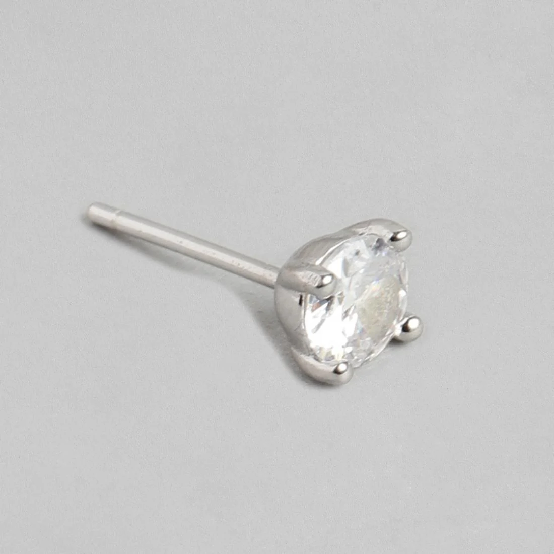Minimal Solitaire Rhodium Plated 925 Sterling Silver Jewellery Set - Image 10