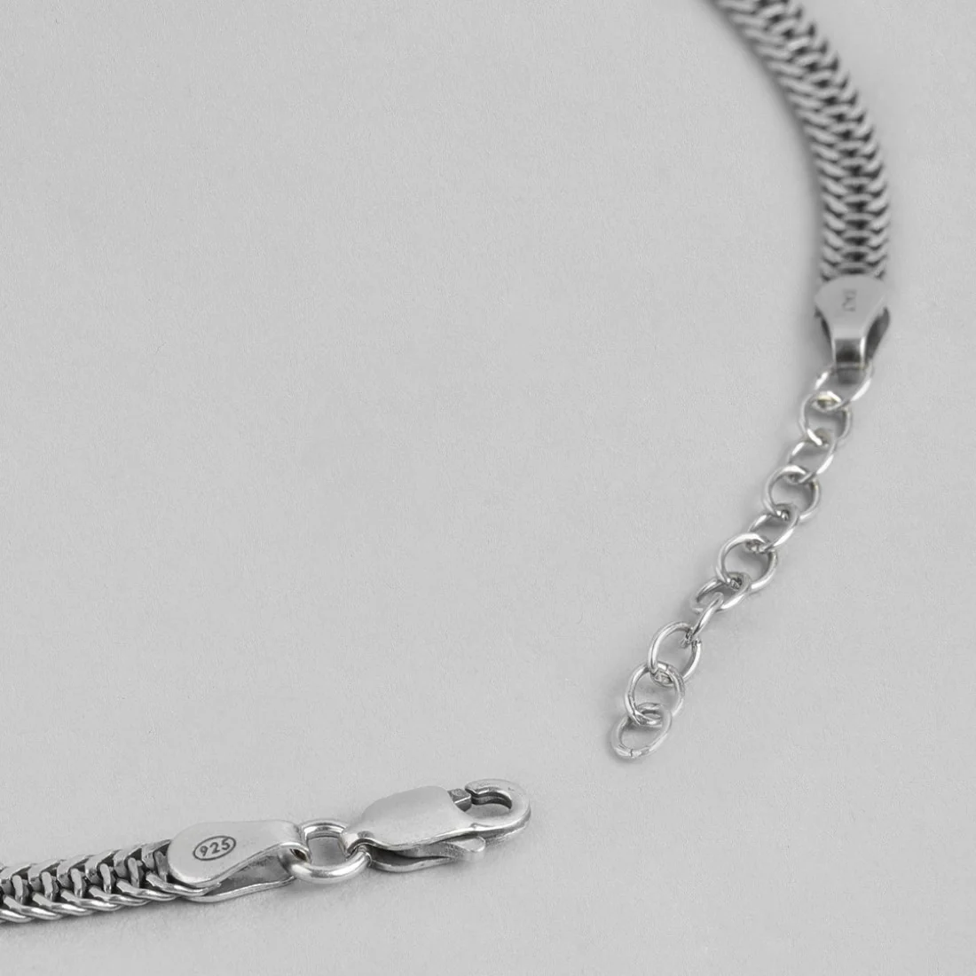 Serpentine Allure Rhodium-Plated 925 Sterling Silver Snake Chain Anklet - Image 7