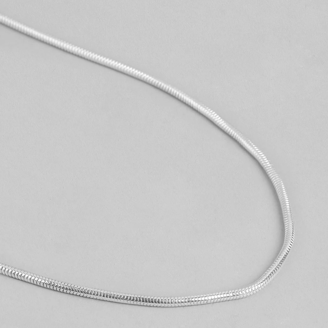 Serpentine Elegance 925 Sterling Silver Rhodium-Plated Snake Chain - Image 5
