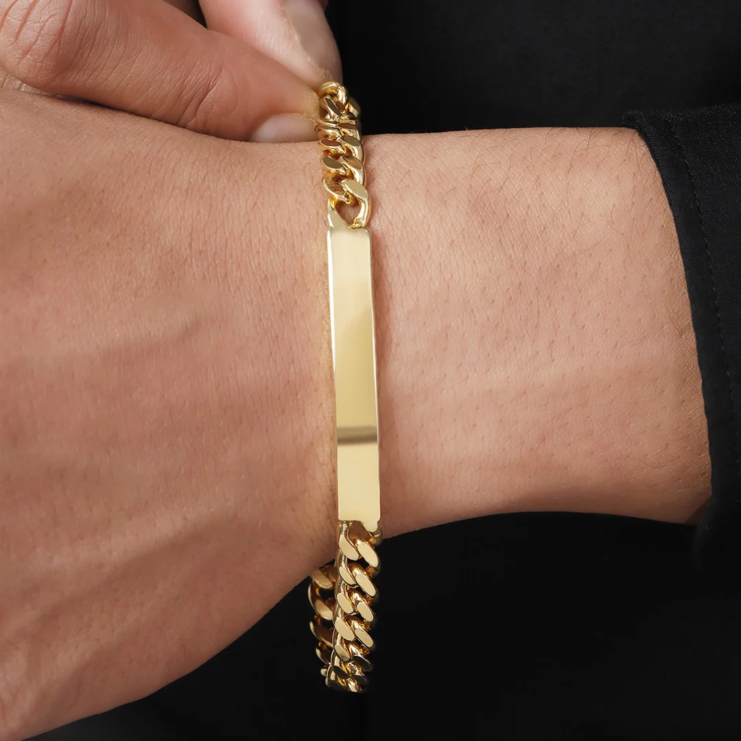 Signature Shine Gold Plated 925 Sterling Silver Men's Bracelet - Image 3