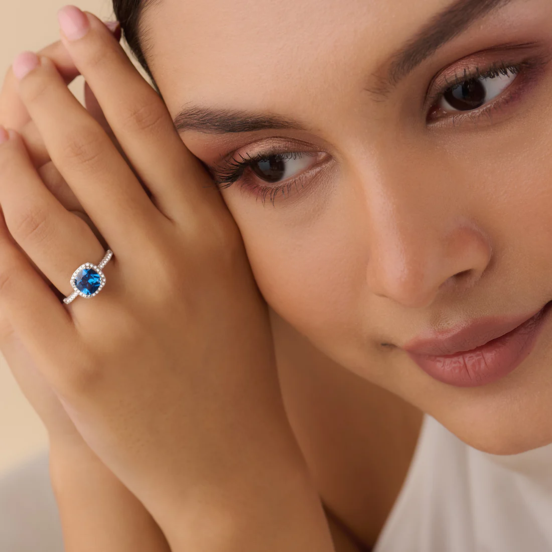 Deep Sea Love Rhodium Plated Ring (Adjustable) - Image 3