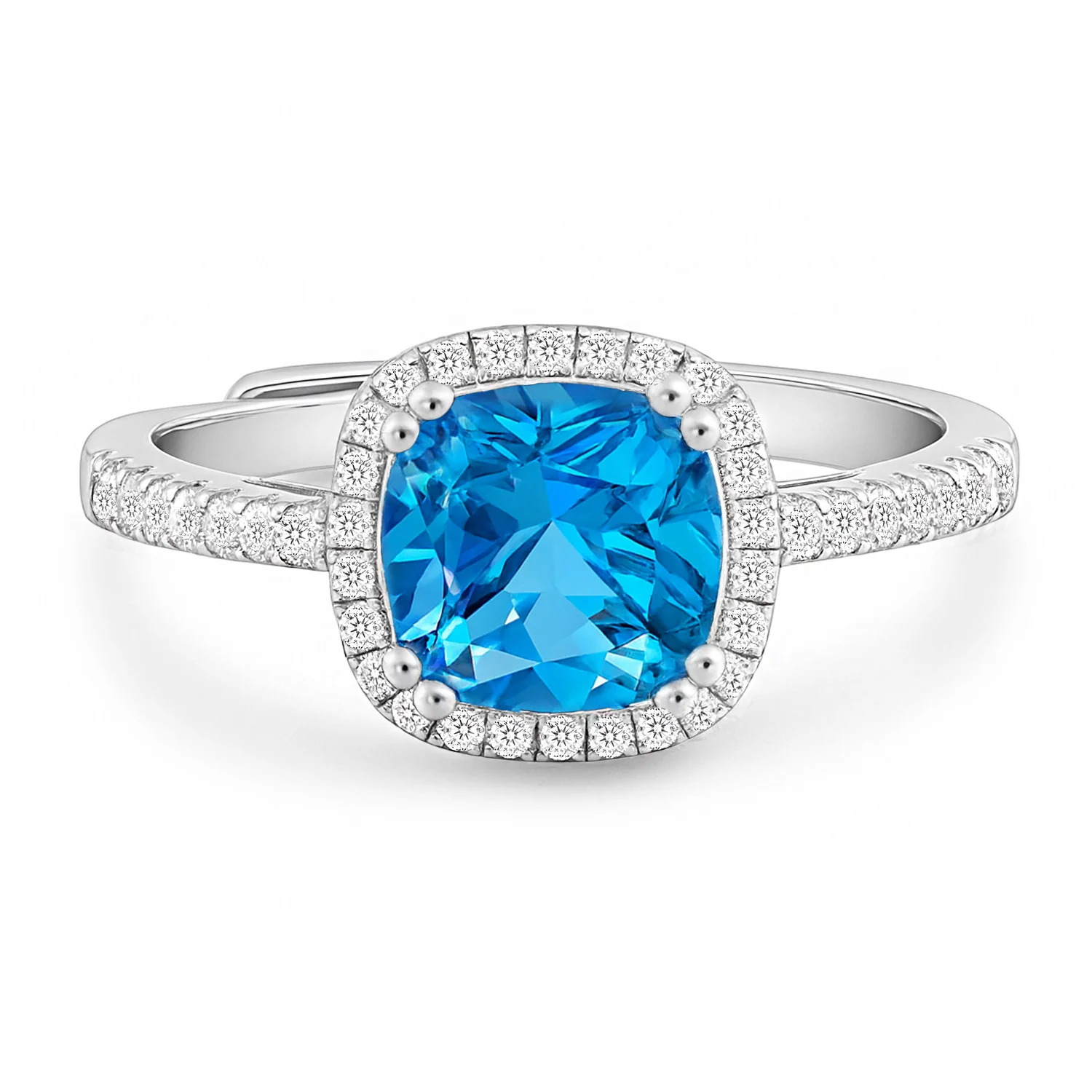 Deep Sea Love Rhodium Plated Ring (Adjustable) - Image 4