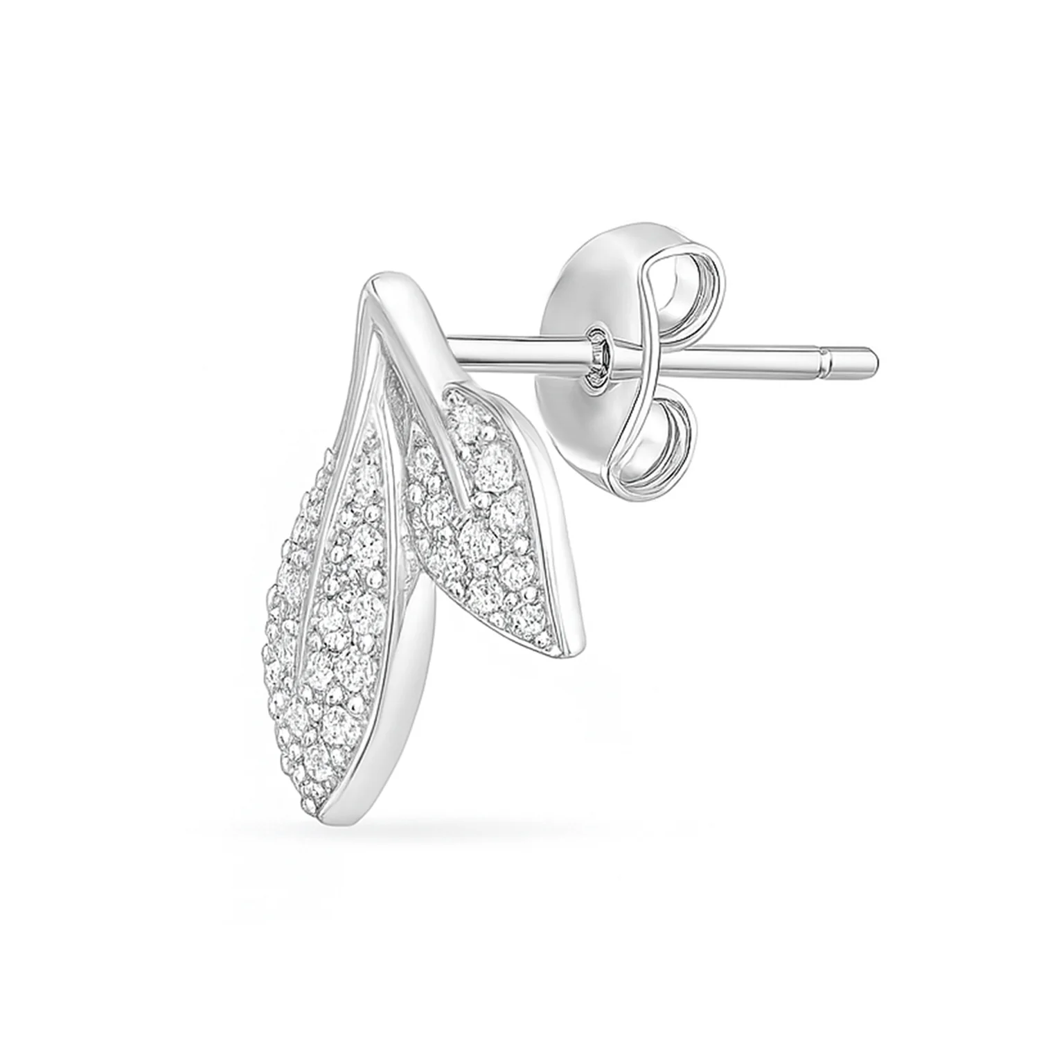 Whispering Leaves Silver Rhodium Plated Earrings - Image 7