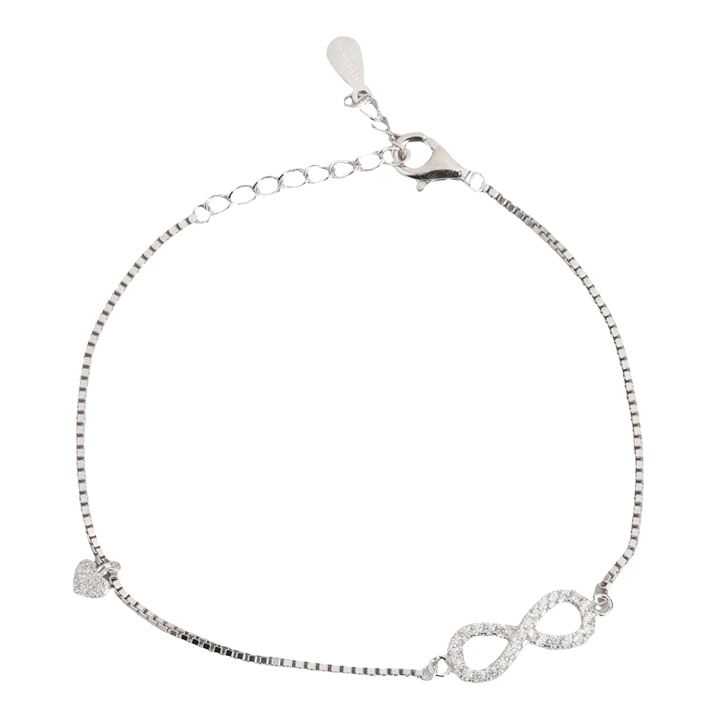 Silver Minimal Infinity 925 Silver Bracelet - Image 10