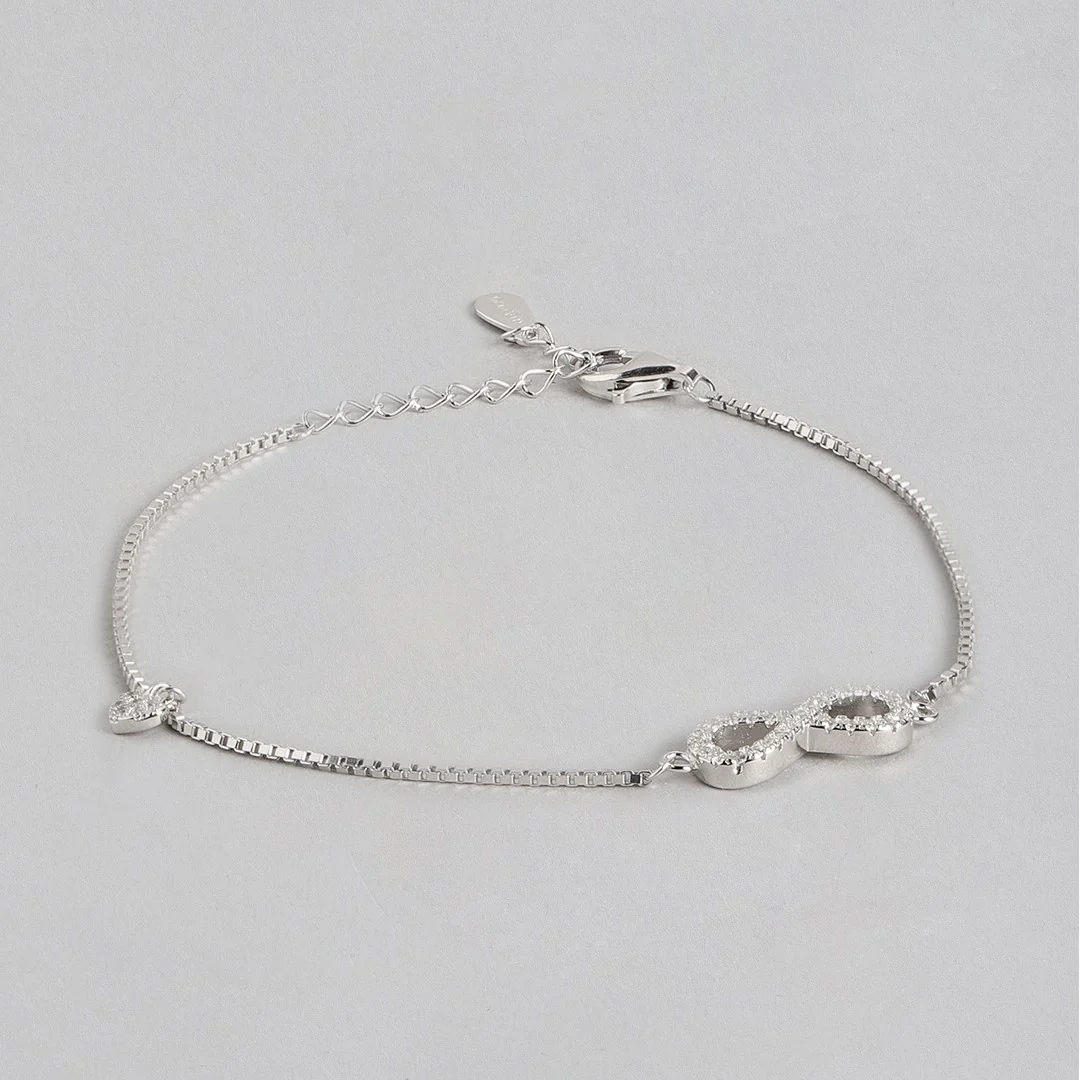 Silver Minimal Infinity 925 Silver Bracelet - Image 5