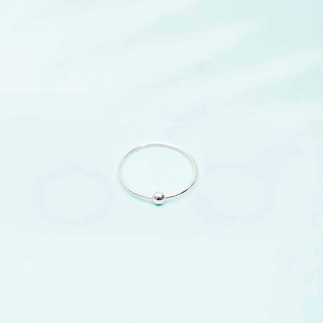 Simple Single Bead 925 Silver Piercing Nose Ring - Image 3